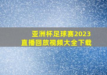 亚洲杯足球赛2023直播回放视频大全下载