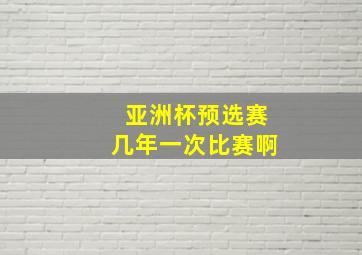 亚洲杯预选赛几年一次比赛啊