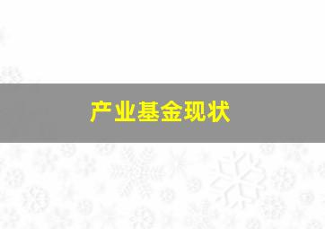 产业基金现状