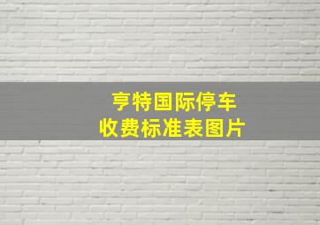 亨特国际停车收费标准表图片