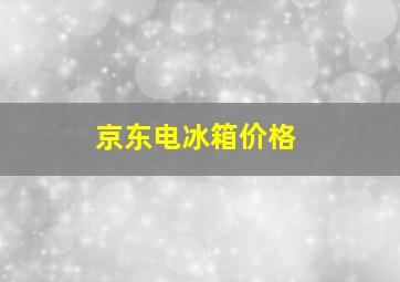 京东电冰箱价格