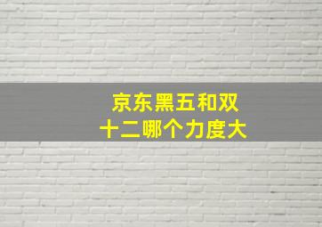 京东黑五和双十二哪个力度大