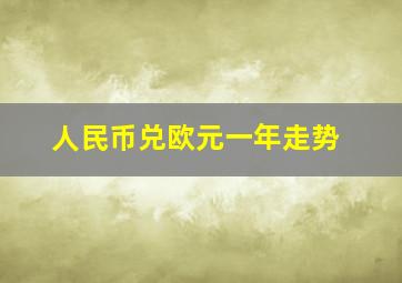 人民币兑欧元一年走势