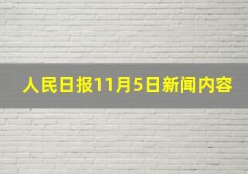 人民日报11月5日新闻内容