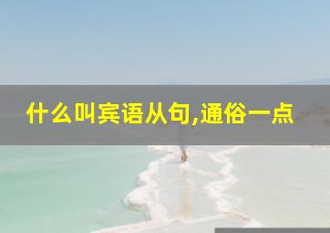 什么叫宾语从句,通俗一点