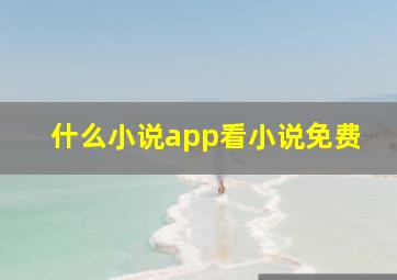 什么小说app看小说免费