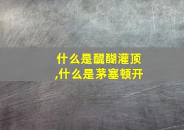 什么是醍醐灌顶,什么是茅塞顿开