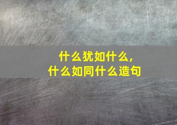 什么犹如什么,什么如同什么造句