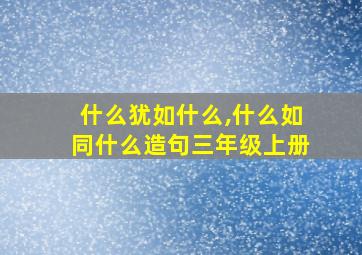 什么犹如什么,什么如同什么造句三年级上册