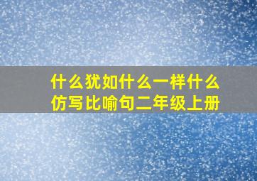 什么犹如什么一样什么仿写比喻句二年级上册