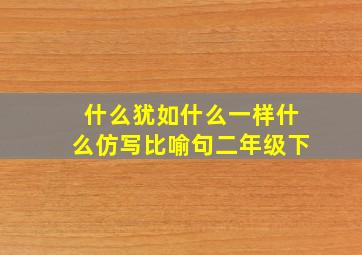 什么犹如什么一样什么仿写比喻句二年级下