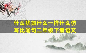 什么犹如什么一样什么仿写比喻句二年级下册语文