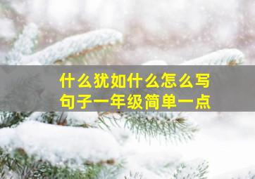 什么犹如什么怎么写句子一年级简单一点