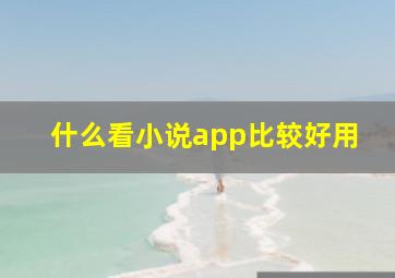 什么看小说app比较好用