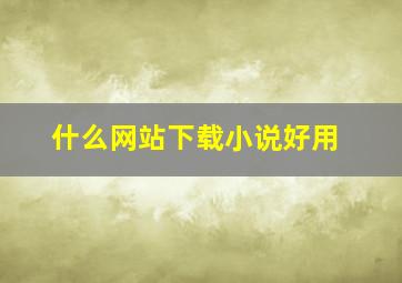 什么网站下载小说好用