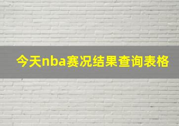 今天nba赛况结果查询表格