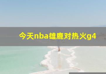 今天nba雄鹿对热火g4