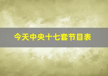 今天中央十七套节目表