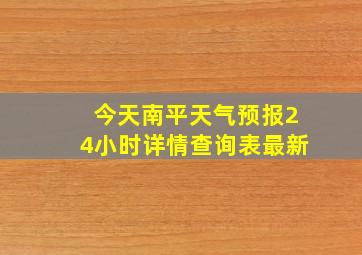 今天南平天气预报24小时详情查询表最新