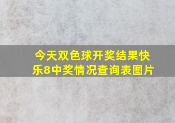 今天双色球开奖结果快乐8中奖情况查询表图片