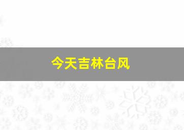 今天吉林台风