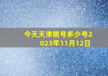 今天天津限号多少号2023年11月12日