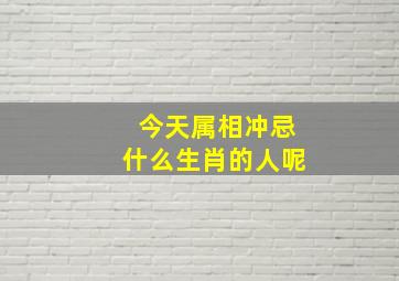 今天属相冲忌什么生肖的人呢