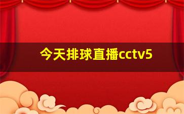 今天排球直播cctv5