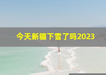 今天新疆下雪了吗2023