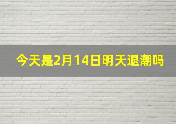 今天是2月14日明天退潮吗