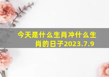 今天是什么生肖冲什么生肖的日子2023.7.9