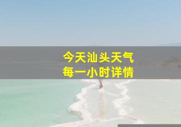 今天汕头天气每一小时详情