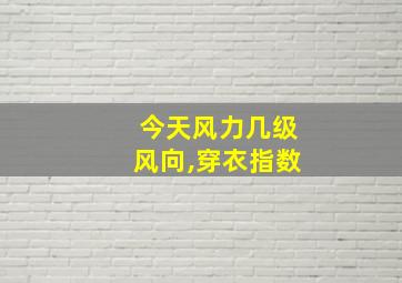 今天风力几级风向,穿衣指数