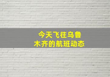 今天飞往乌鲁木齐的航班动态