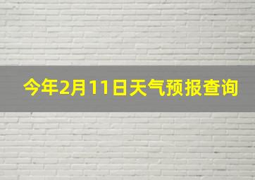 今年2月11日天气预报查询