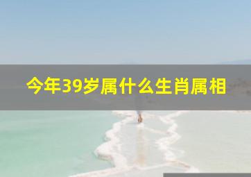 今年39岁属什么生肖属相