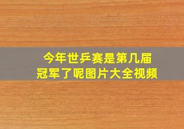 今年世乒赛是第几届冠军了呢图片大全视频