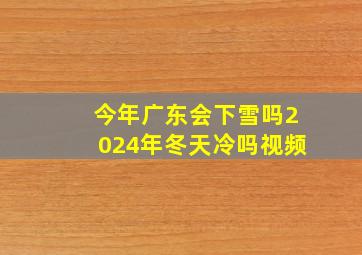 今年广东会下雪吗2024年冬天冷吗视频