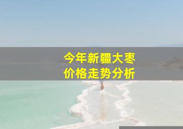 今年新疆大枣价格走势分析