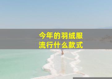 今年的羽绒服流行什么款式