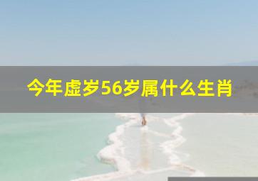 今年虚岁56岁属什么生肖