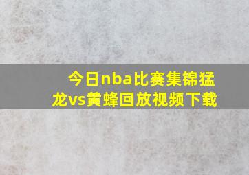 今日nba比赛集锦猛龙vs黄蜂回放视频下载