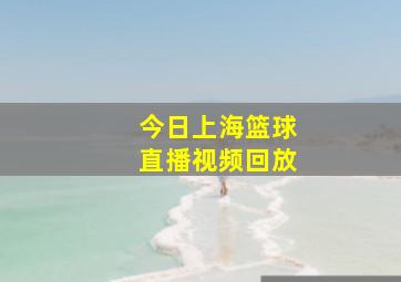 今日上海篮球直播视频回放