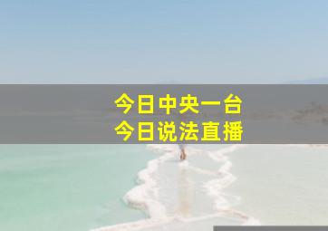 今日中央一台今日说法直播