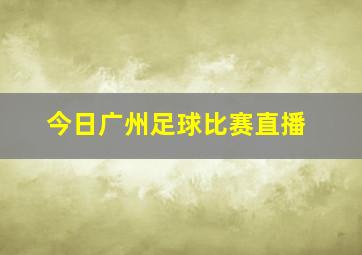 今日广州足球比赛直播