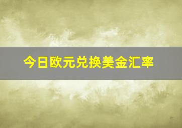 今日欧元兑换美金汇率