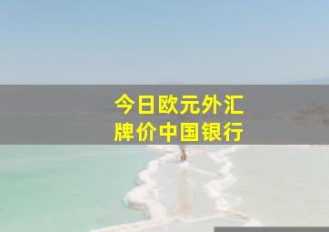 今日欧元外汇牌价中国银行