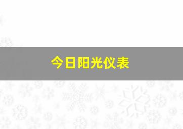 今日阳光仪表