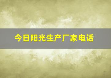 今日阳光生产厂家电话