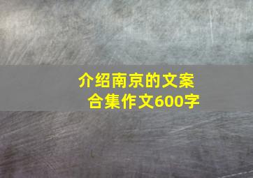 介绍南京的文案合集作文600字